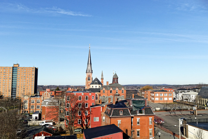 From the rooftop terrace, looking Northwest toward the Cathedral of the Immaculate Conception